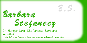 barbara stefanecz business card